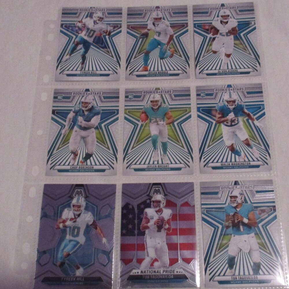 MIAMI DOLPHINS Mixed Lot (9) Football Cards